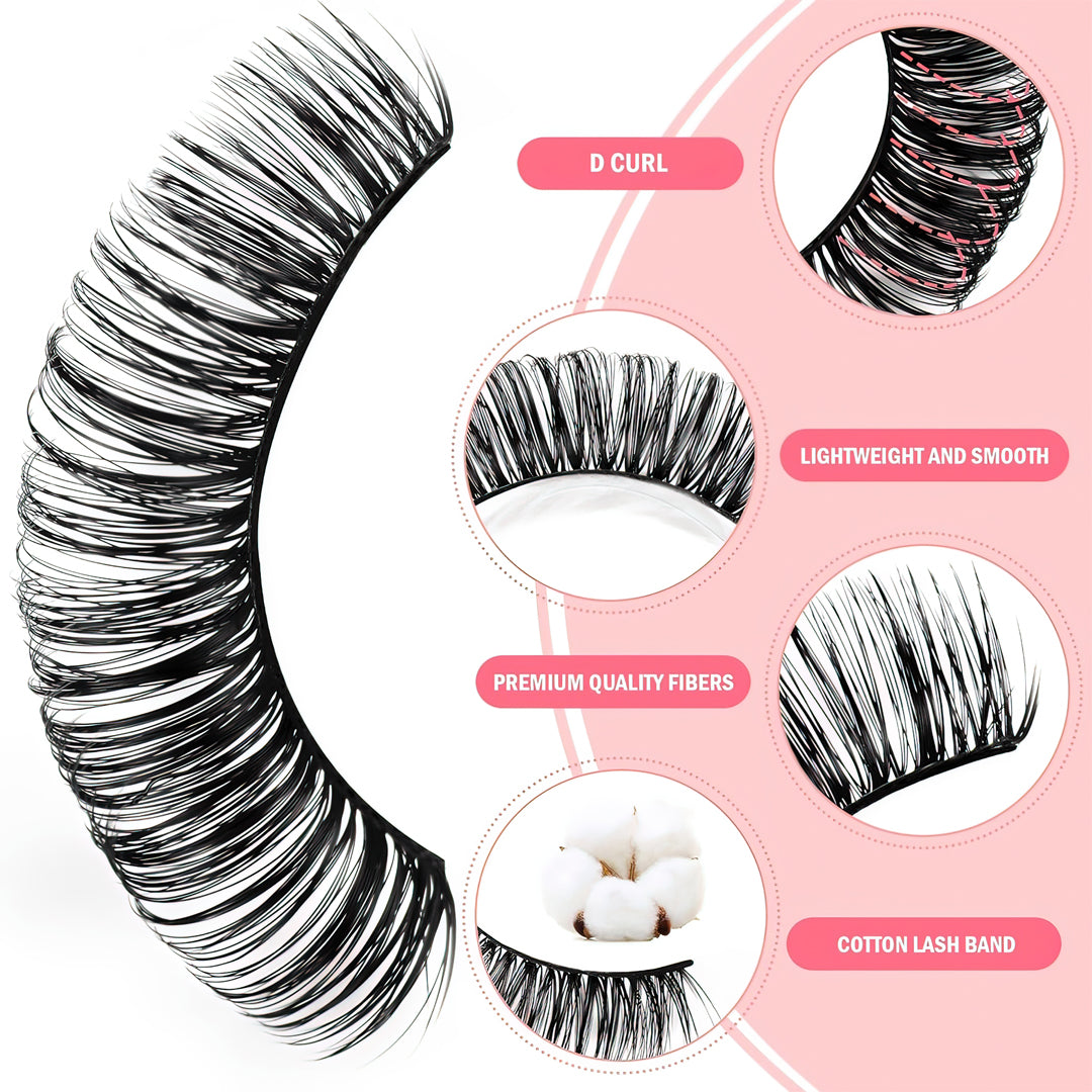 Set eyelashes 16 Piece Jasmine Beauty