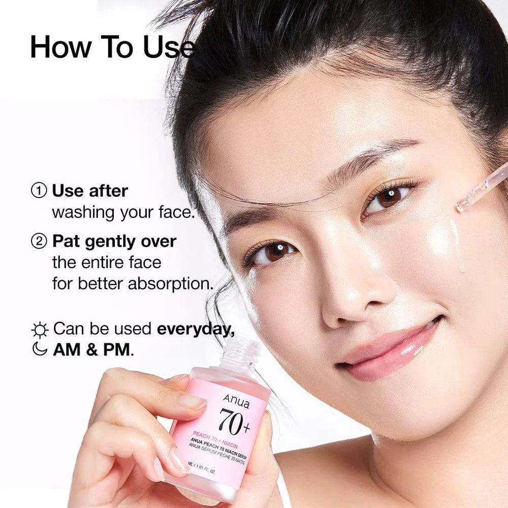 Anua - Peach 70 Niacin Serum Rose Cosmetics