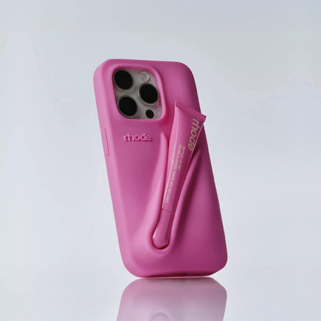 Rhode lip gloss + IPH 15 PRO Case Rose Cosmetics