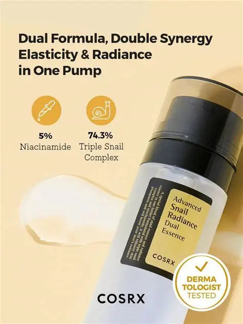 Cosrx Advanced Snail Radiance Dual Essence Rose Cosmetics