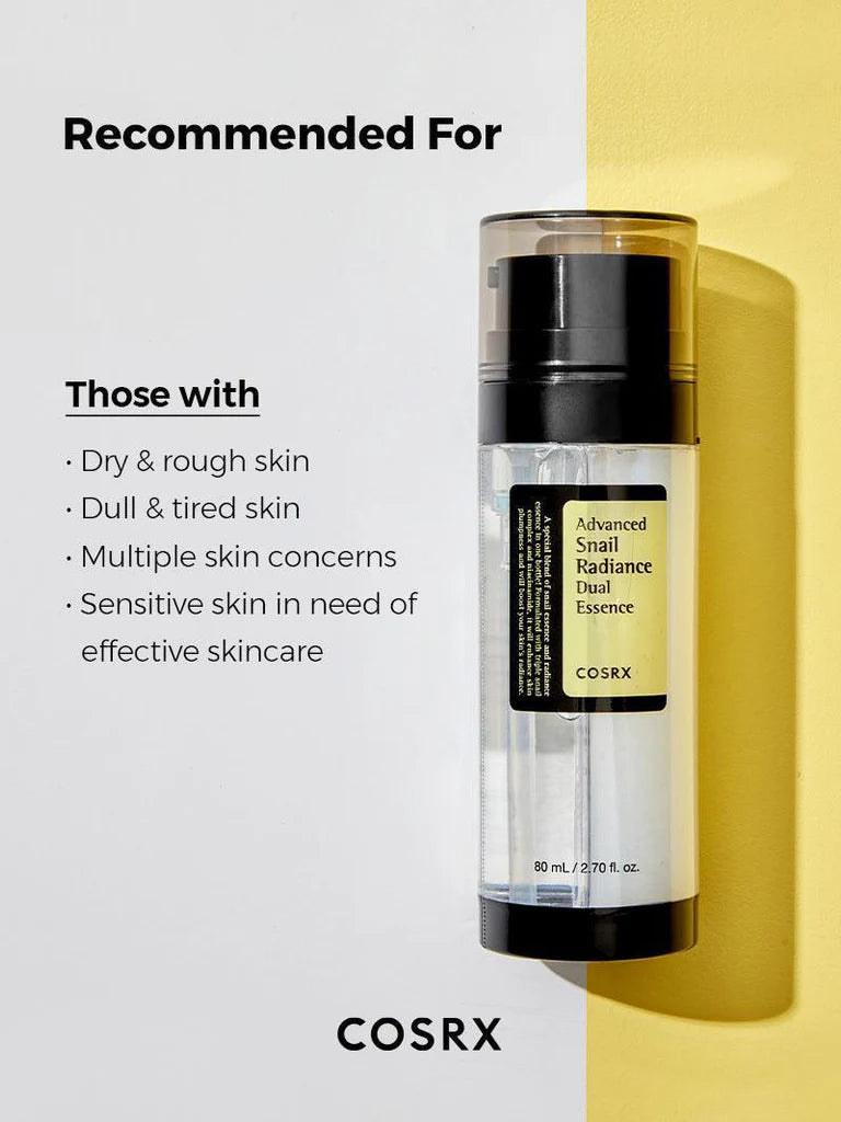 Cosrx Advanced Snail Radiance Dual Essence Rose Cosmetics