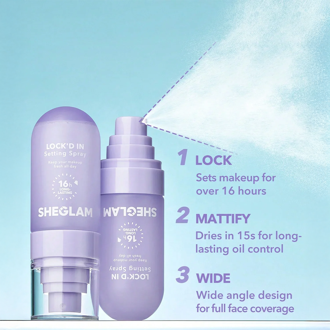 Sheglam Lock'd In Setting Spray Rose Cosmetics