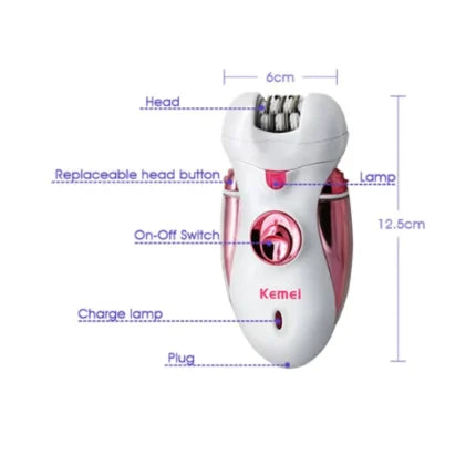 Kemei 4 in 1 Beauty Tools Kit Rose Cosmetics