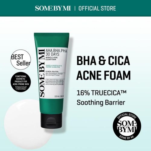 Some By Mi AHA BHA PHA 30 Days Miracle Acne Clear Foam Rose Cosmetics
