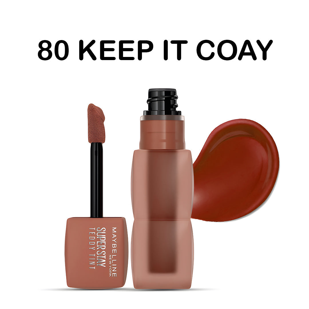 Maybelline Super Stay Teddy Tint – Soft Matte Lip Tint | Buy 1 Get 1 Free Maybelline
