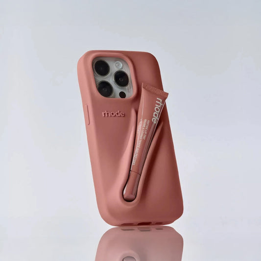 Rhode lip gloss + IPH 15 PRO Case Rose Cosmetics