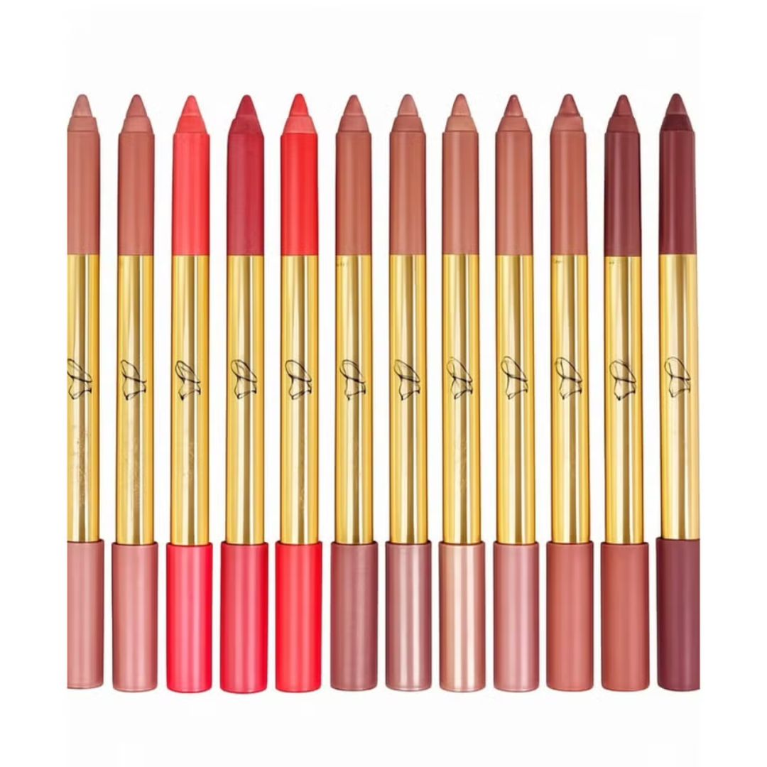 Golden Rose 12 Colors - Clear Lipstick Pencil Set Rose Cosmetics
