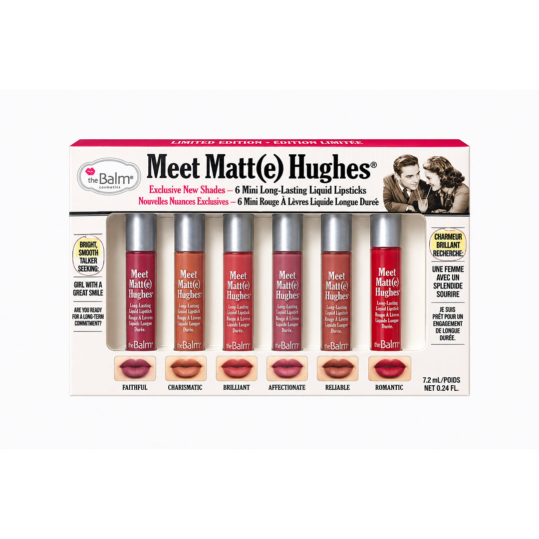 theBalm Meet Matt(e) Hughes Nude Mini Liquid Lipstick Set – 6 Shades | 50% OFF Rose Cosmetics