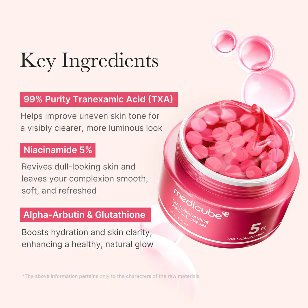 Medicube TXA Niacinamide Capsule Cream Rose Cosmetics