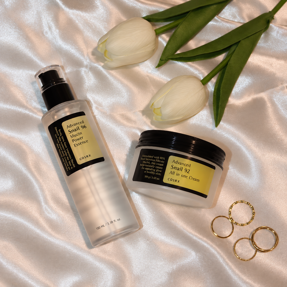 COSRX Advanced Snail Duo – Snail 96 Mucin Power Essence 100ml + Snail 92 All In One Cream 100g | 40% OFF Glamora