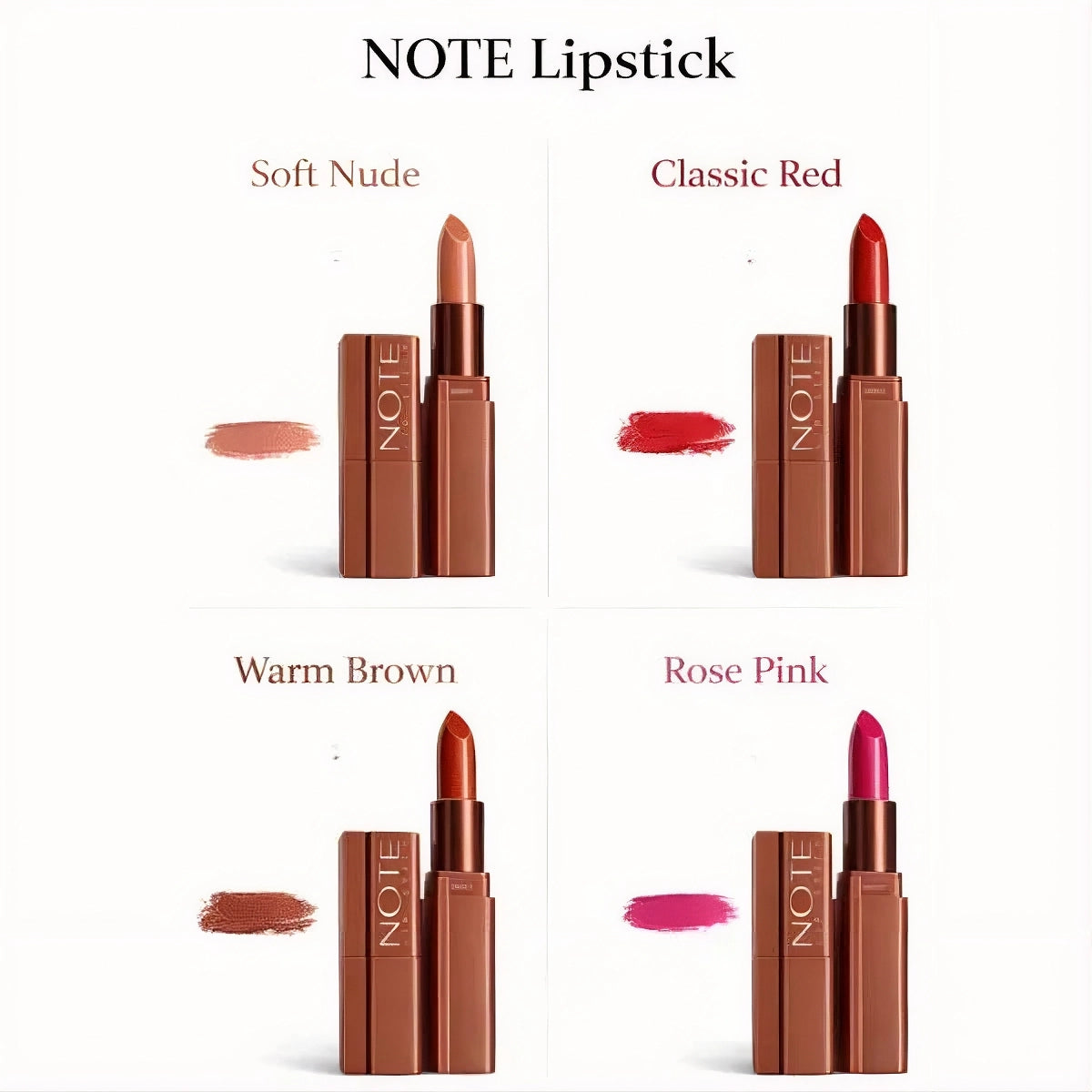 Note Lip Stick _ Buy 1 Get 2 FREE Rose Cosmetics